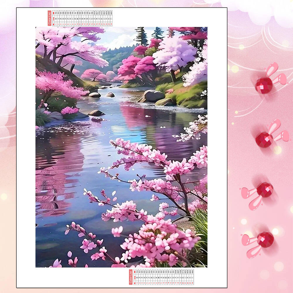 Photo Mosaic Print - Frameless,New Collection Diamond Mosaic Small River