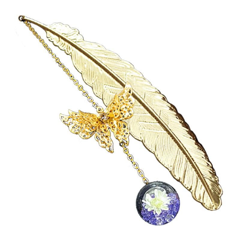 1PC Metal Bookmark Creative Im - Dried Flower Bookmark recensie en prijs