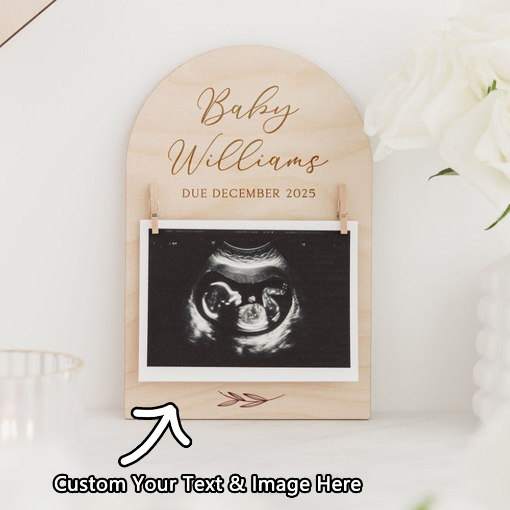 Personalised Pregnancy Announc - Engraved Wood Frame recensie en prijs