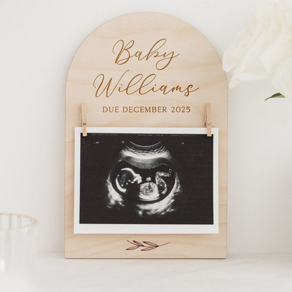 Personalised Pregnancy Announc - Engraved Wood Frame recensie en prijs