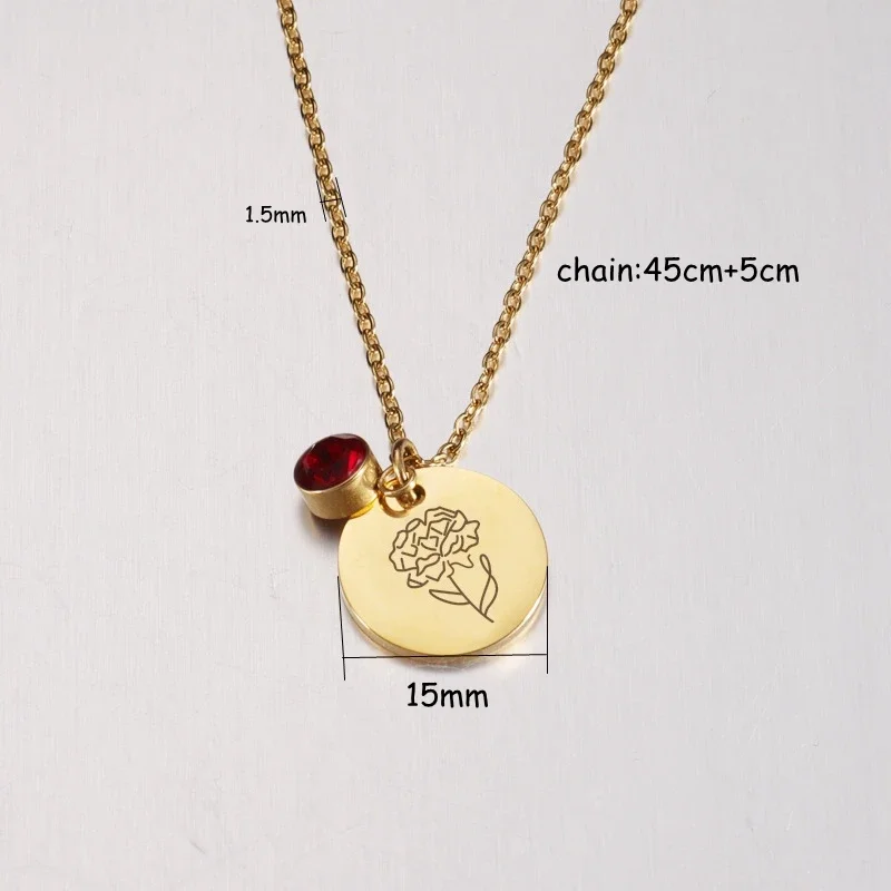 Birth Month Flowers Clipart Fl - Birth Flower Necklace recensie en prijs