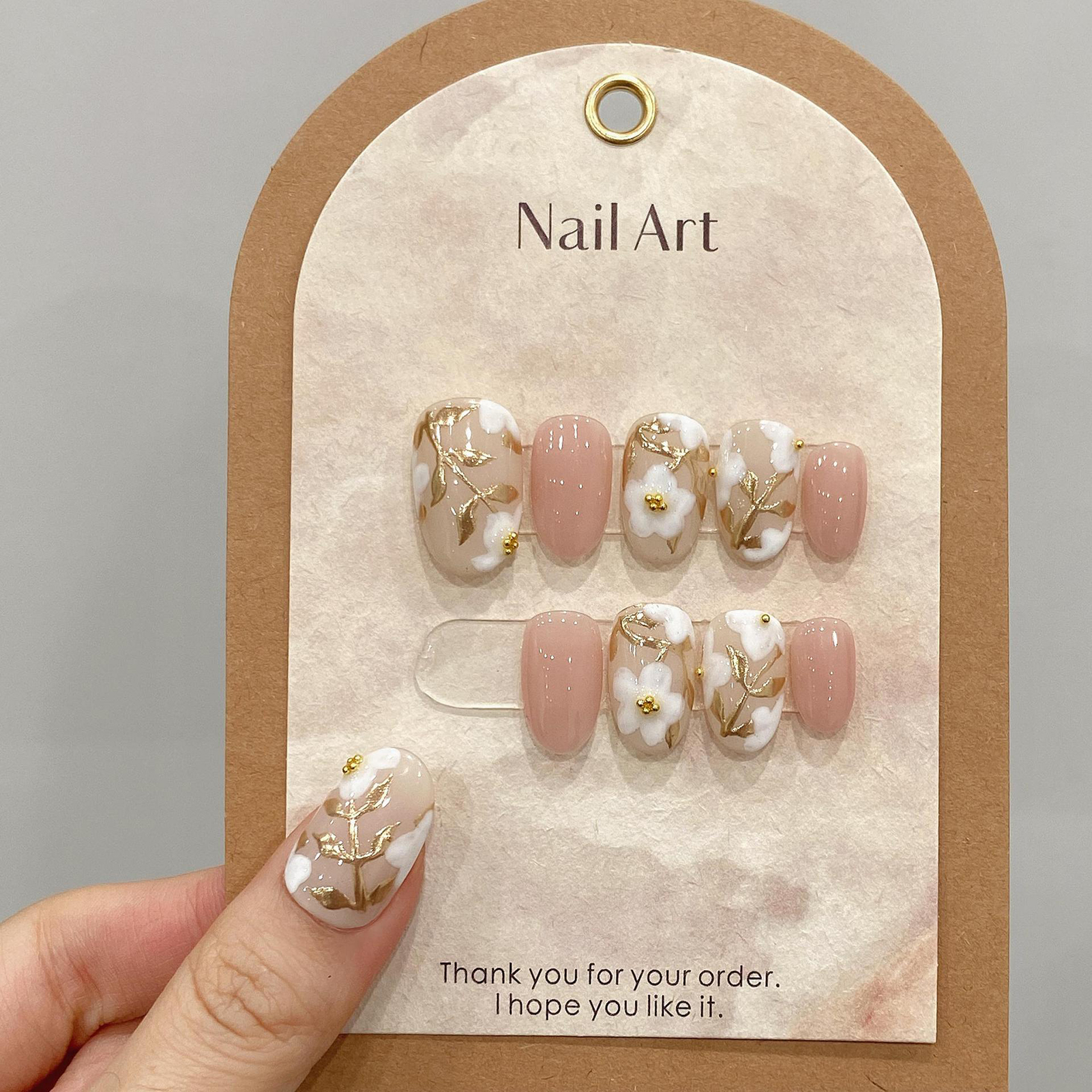 Handmade Press on Nails with W - Pressed Flower Art recensie en prijs