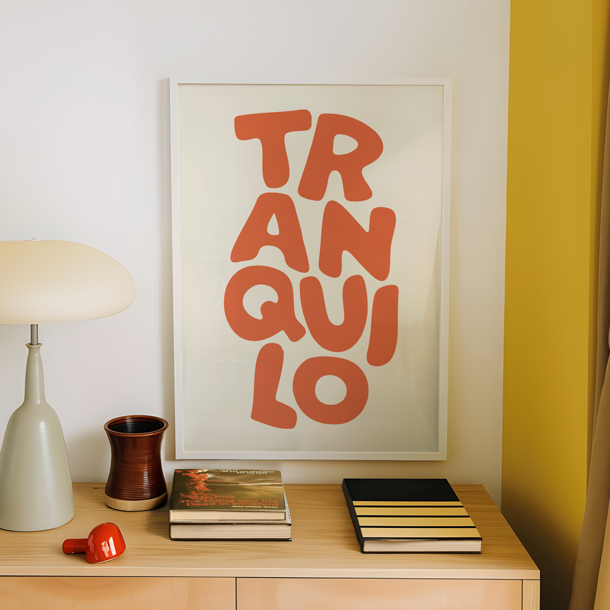 Boho Tranquilo Orange Cream Re - Custom Map Poster recensie en prijs