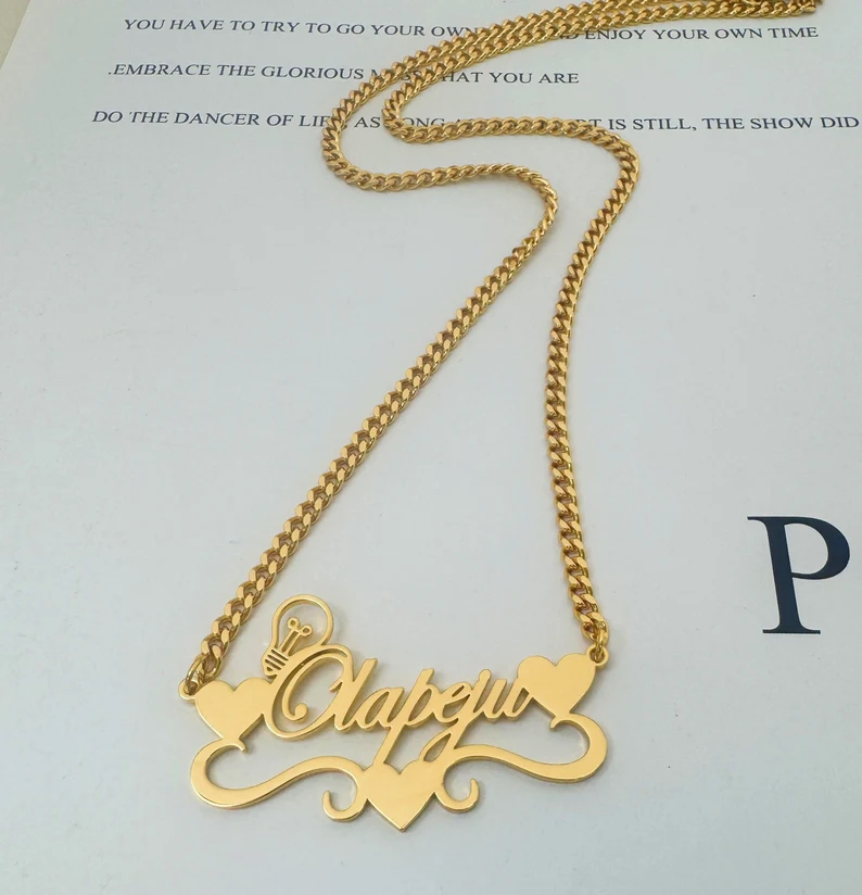 Handcrafted Gold Color Name Ne - Name Necklace Custom recensie en prijs