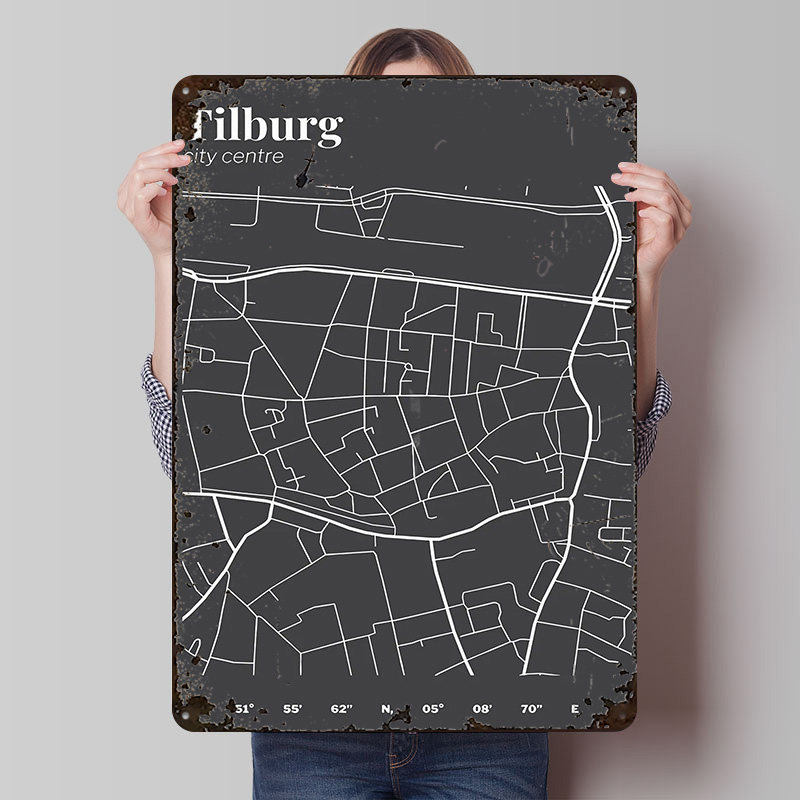 Tilburg City Centre Map Printe - Custom Map Poster recensie en prijs