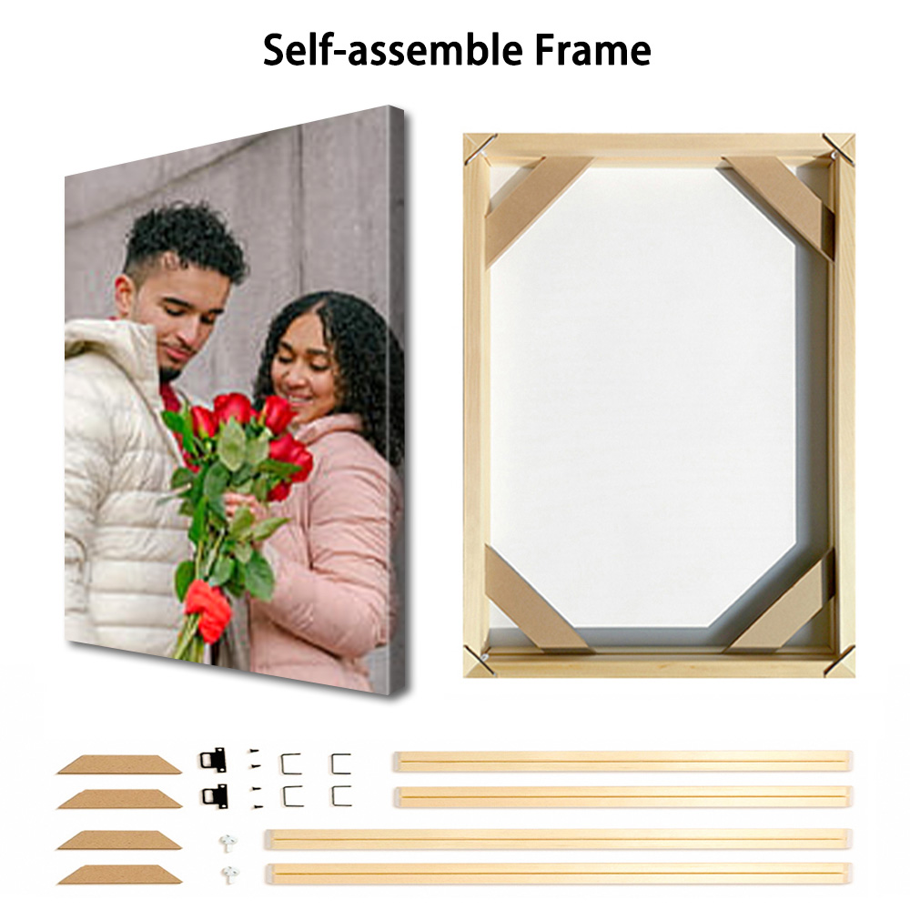 1 Pc Customized Photos on Canv - Engraved Wood Frame recensie en prijs
