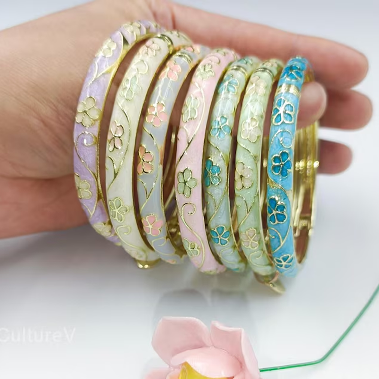 3/5PCS Enamel Cloisonné Bangle - Coordinates Bracelet recensie en prijs