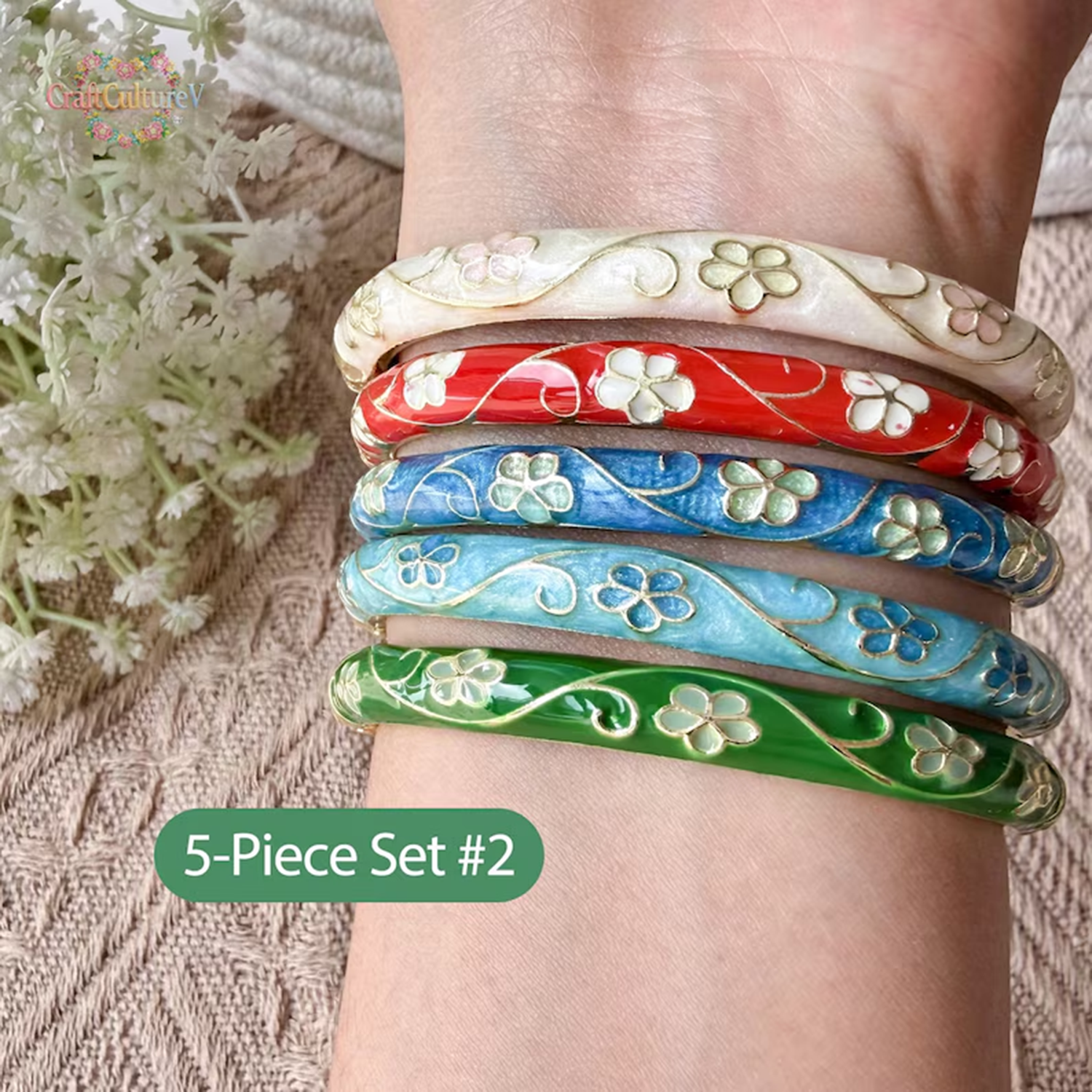 3/5PCS Enamel Cloisonné Bangle - Coordinates Bracelet recensie en prijs