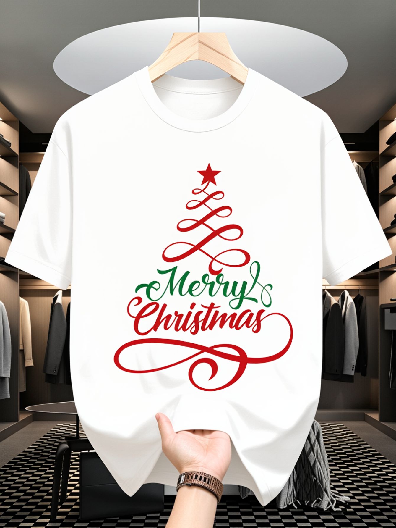 Men's T-Shirt, Merry Christmas - Family Tree Print recensie en prijs
