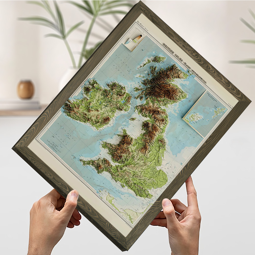 3D Relief Map of 1922 British  - Custom Map Poster recensie en prijs