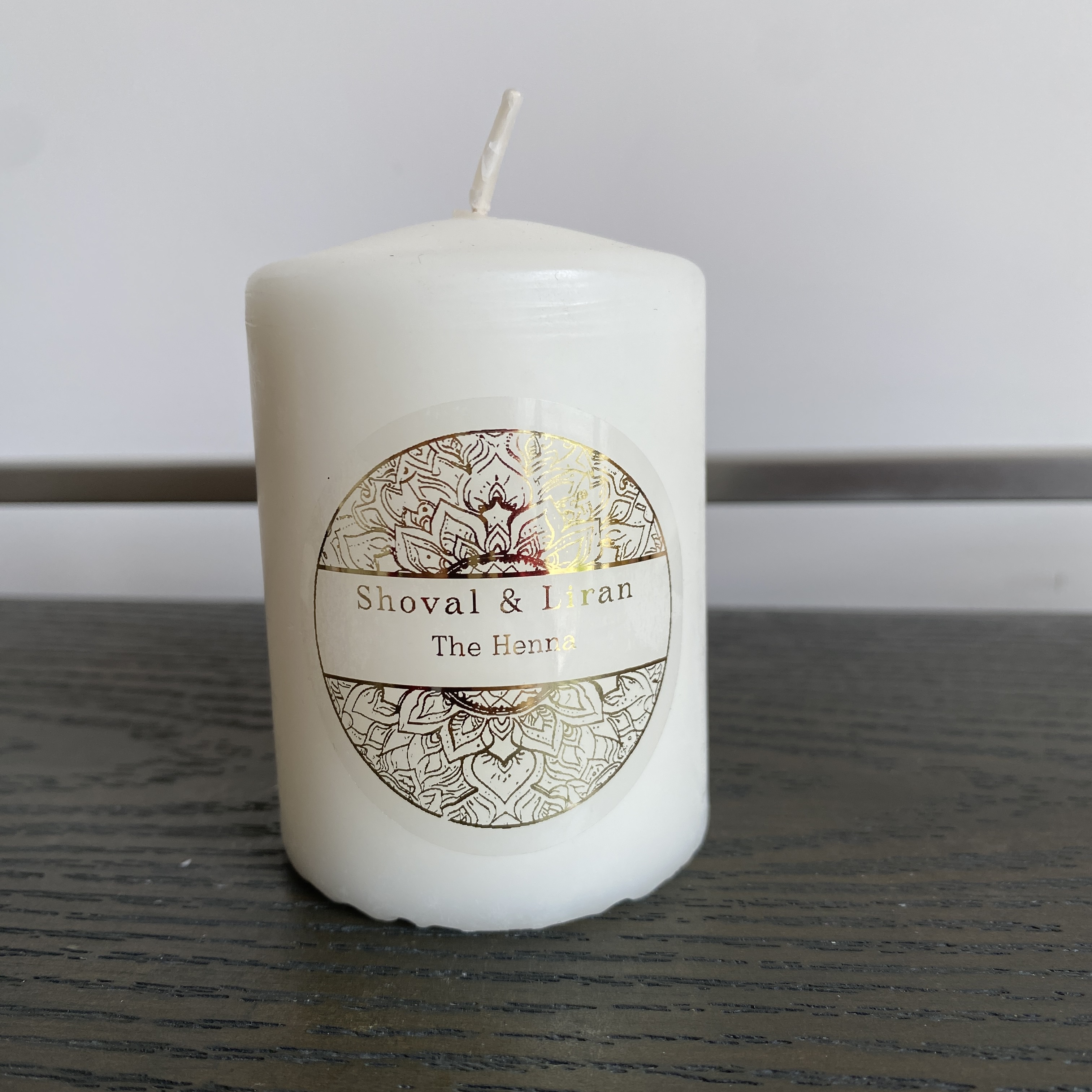 Custom henna day candle sticke - Personalised Candle Label recensie en prijs