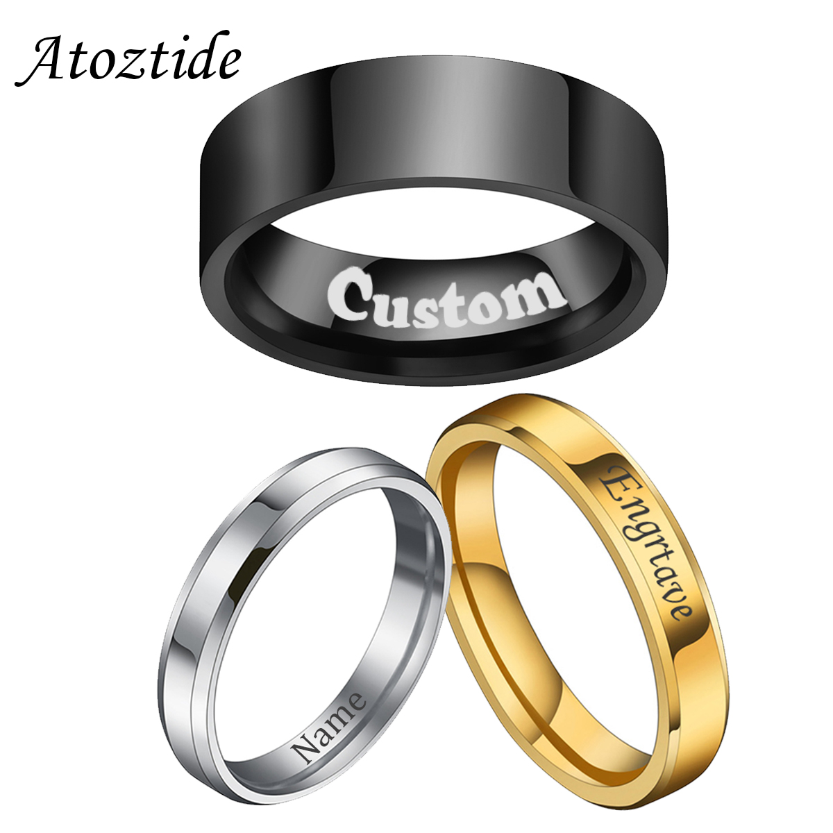 Atoztide 4/6/8mm Personalized  - Initial Ring Custom recensie en prijs