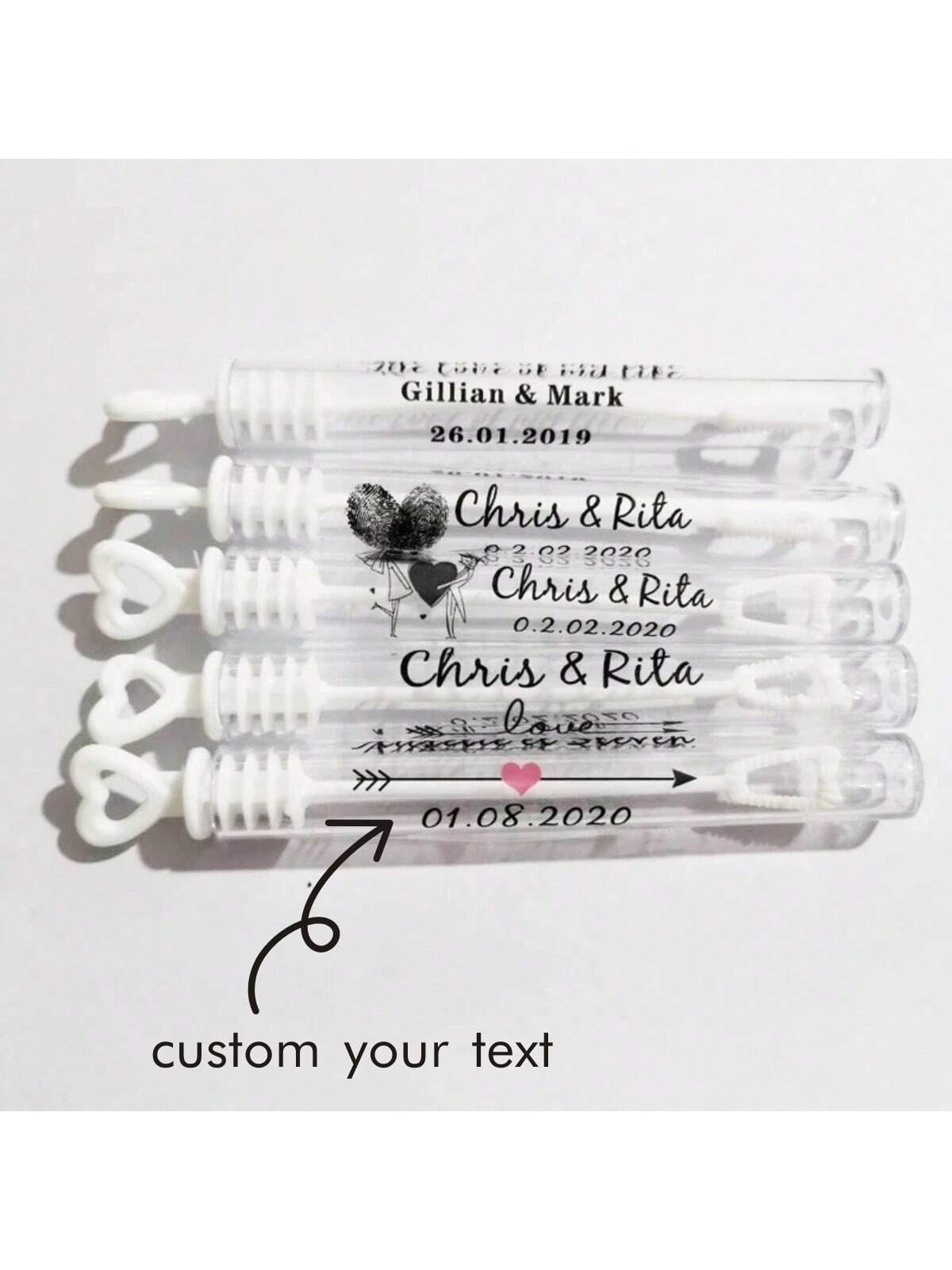 100 Wedding Bubble Tags Bubble - Personalised Candle Label recensie en prijs