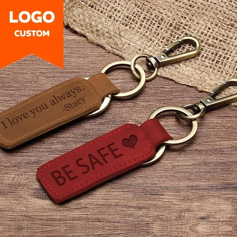 Laser Custom Logo Leather Keyc - Initial Ring Custom recensie en prijs