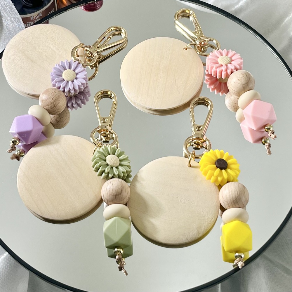 Creative Bamboo Pendant Keycha - Initial Ring Custom recensie en prijs