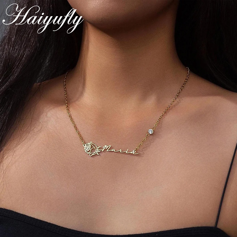 Haiyufly Personalized Custom N - Birth Flower Necklace recensie en prijs