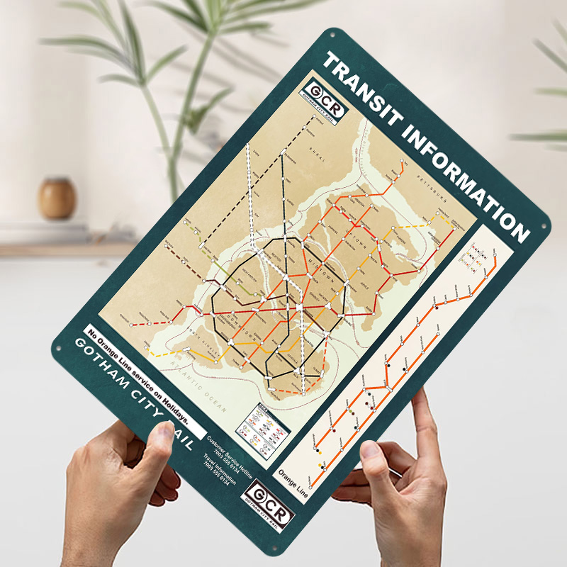 Gotham City Map Printed Poster - Custom Map Poster recensie en prijs