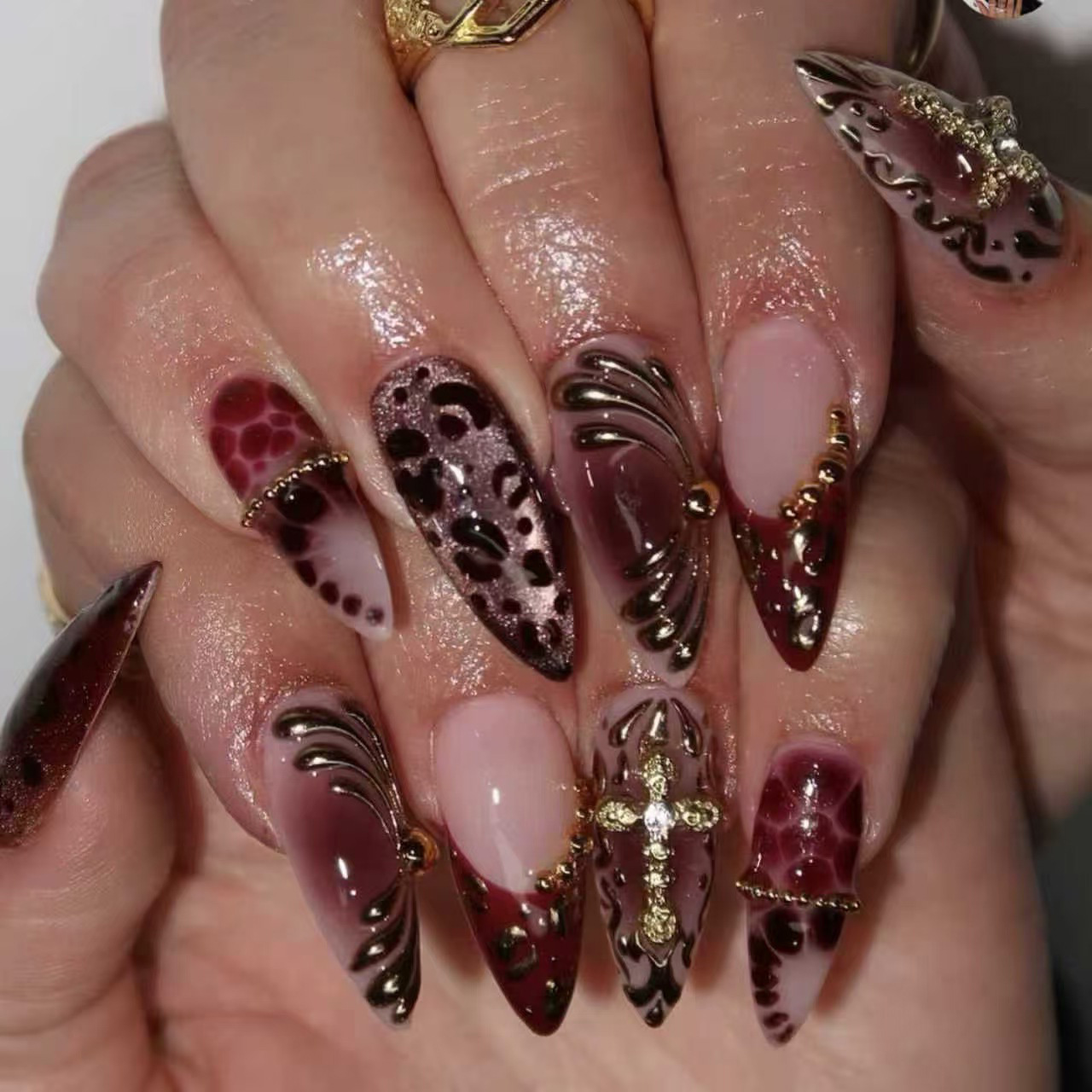 Medium fake nails for women gr - Pressed Flower Art recensie en prijs