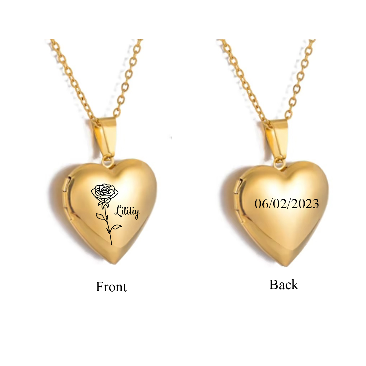Custom Personalized Heart Birt - Birth Flower Necklace recensie en prijs