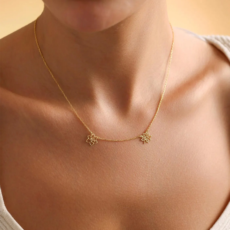 Customized Birth Flowers Neckl - Birth Flower Necklace recensie en prijs