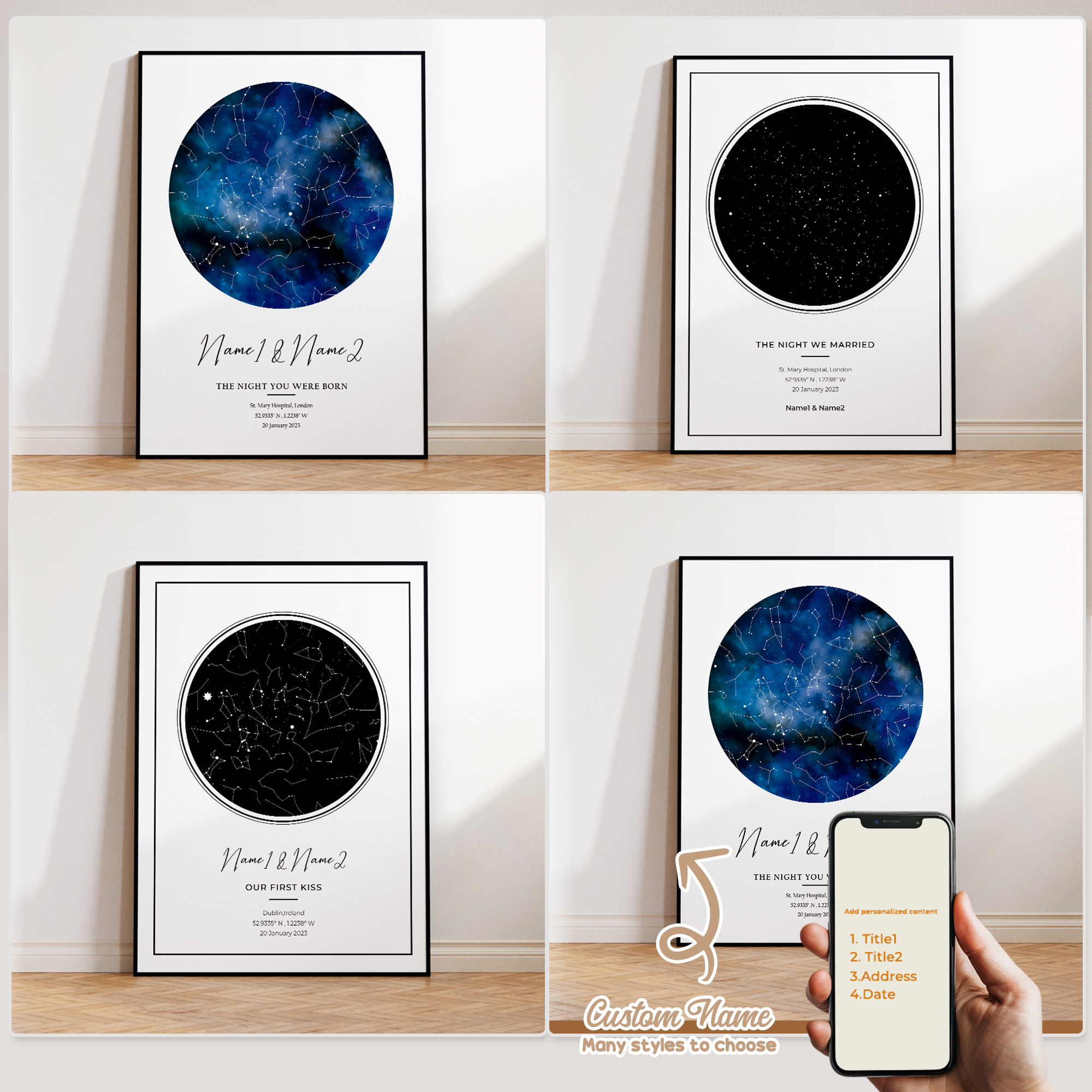 Modern Custom Personalized Nig - Custom Night Sky recensie en prijs