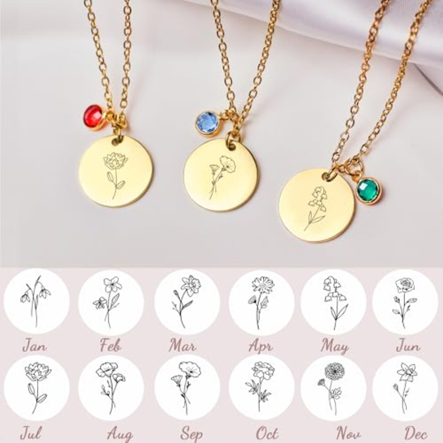 Birth Flower Necklaces for Wom - Birth Flower Necklace recensie en prijs