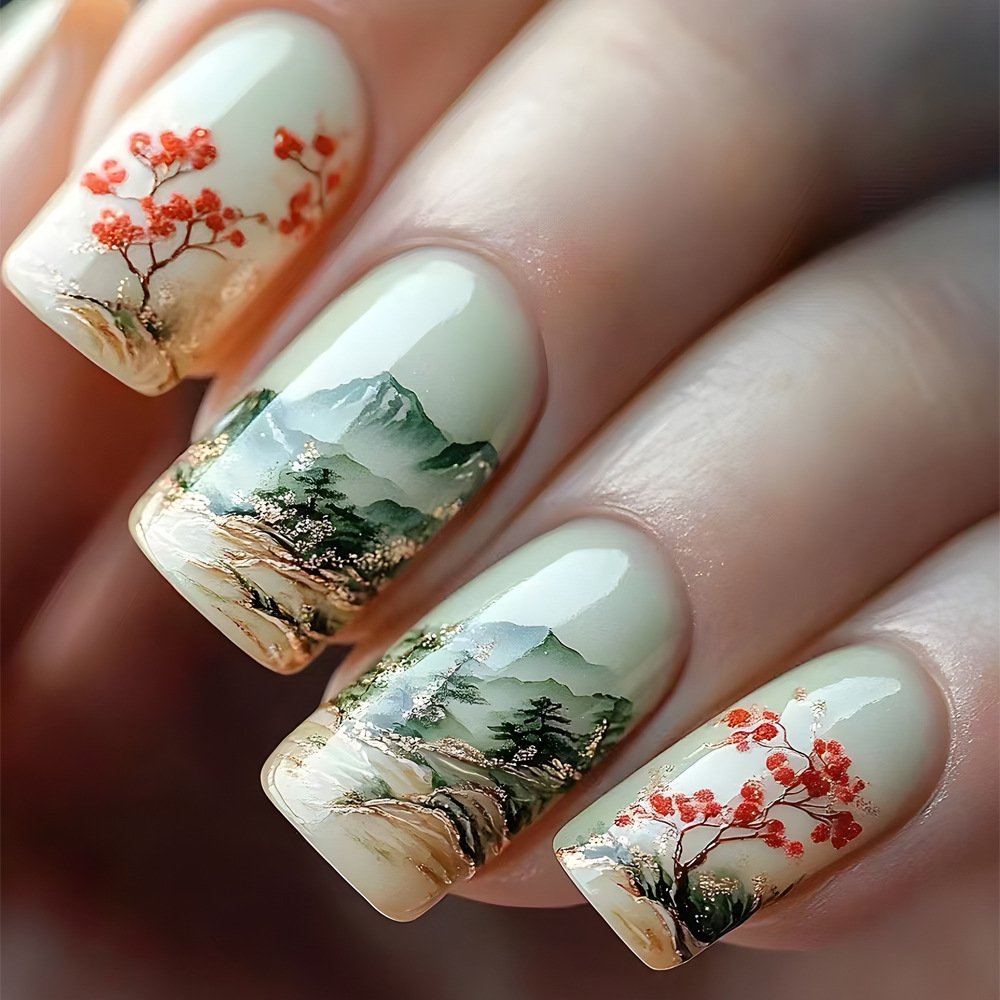 24pcs Wearable Fake Nails Sets - Pressed Flower Art recensie en prijs