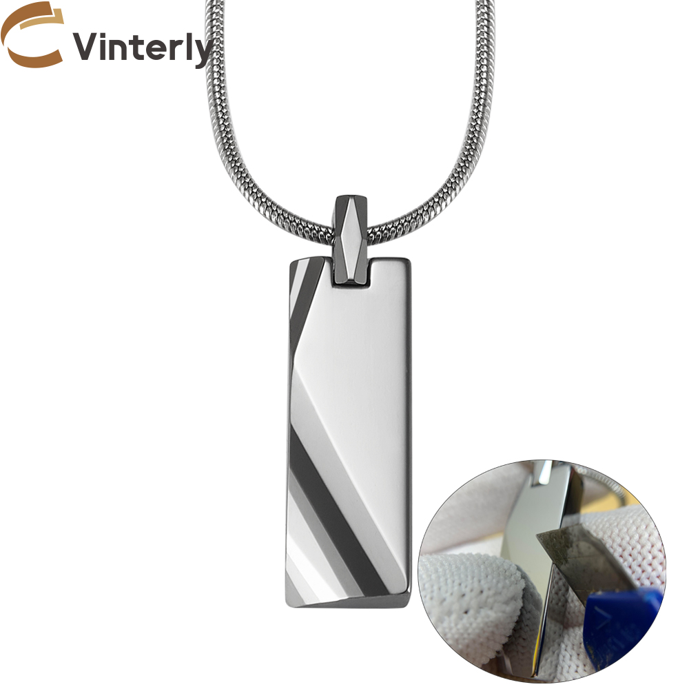 Tungsten Carbide Pendants Men  - Name Necklace Custom recensie en prijs