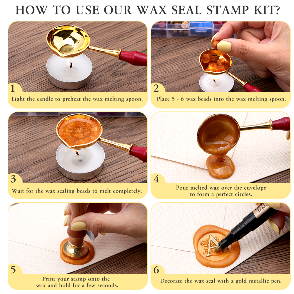 A-Z letter Wax Seal Stamp Kit  - Wax Seal Letter Kit recensie en prijs