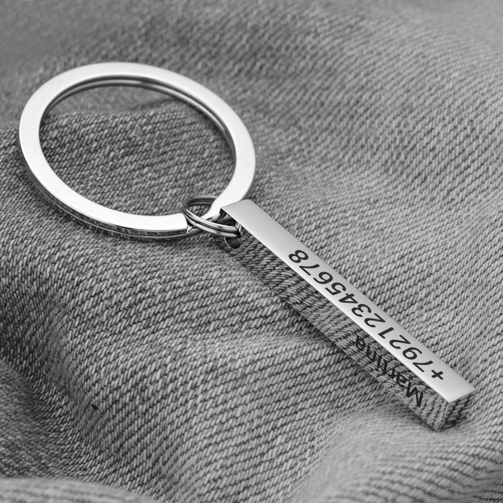 Personalize Keychains 3D Bar S - Initial Ring Custom recensie en prijs