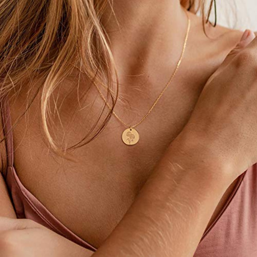 Birth Flower Necklace 18k Gold - Birth Flower Necklace recensie en prijs
