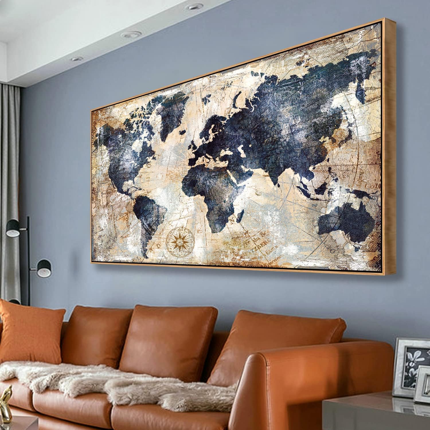 Framed World Map Wall Art Prin - Custom Star Map recensie en prijs