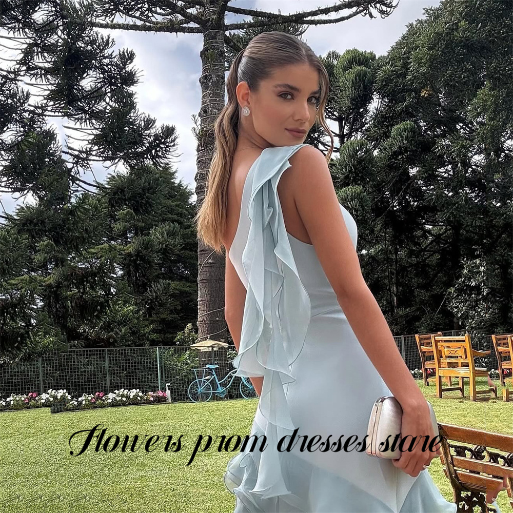 Flowers Sky Blue Party Dress L - Custom Night Sky recensie en prijs