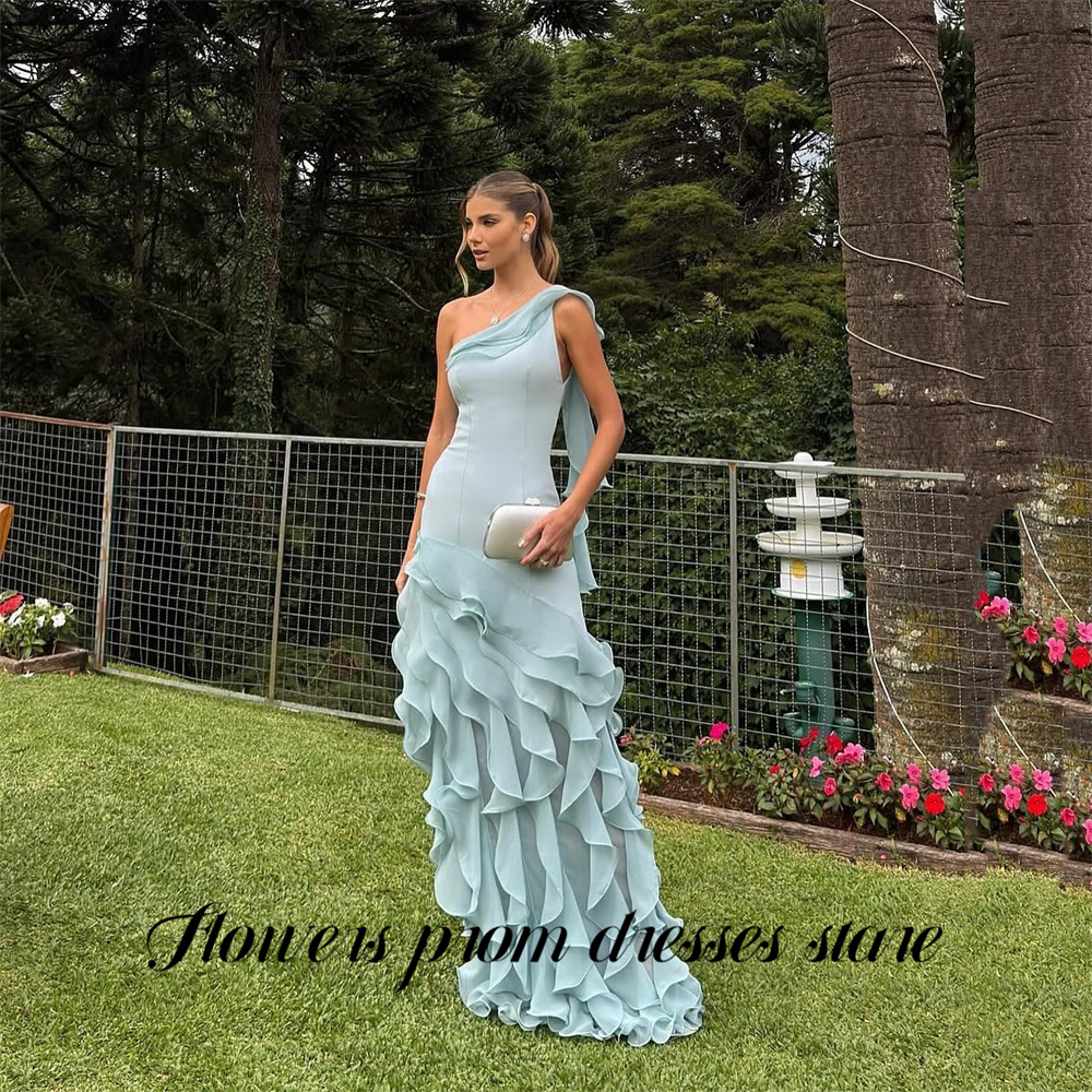 Flowers Sky Blue Party Dress L - Custom Night Sky recensie en prijs