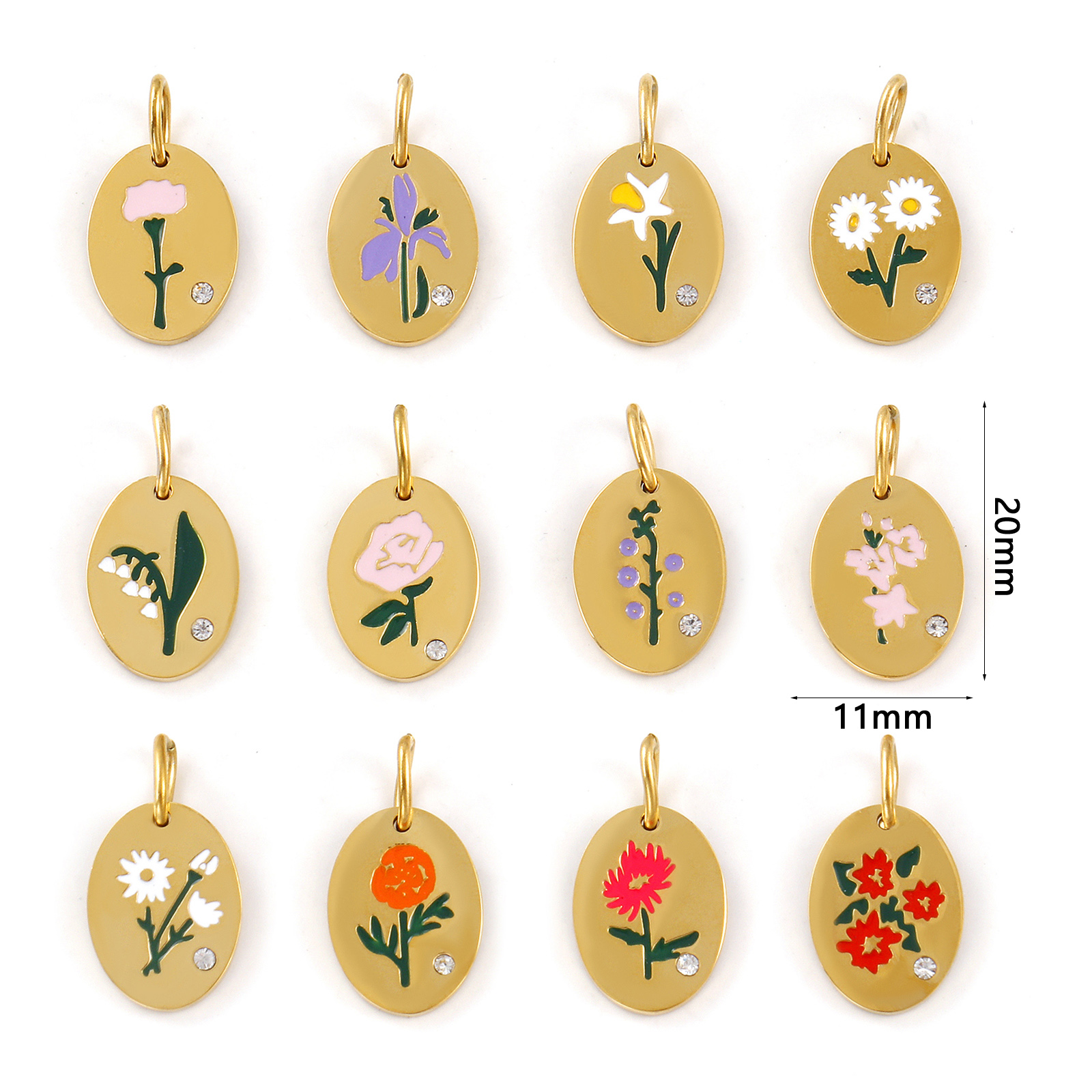 1 Piece 304 Stainless Steel Bi - Birth Flower Necklace recensie en prijs
